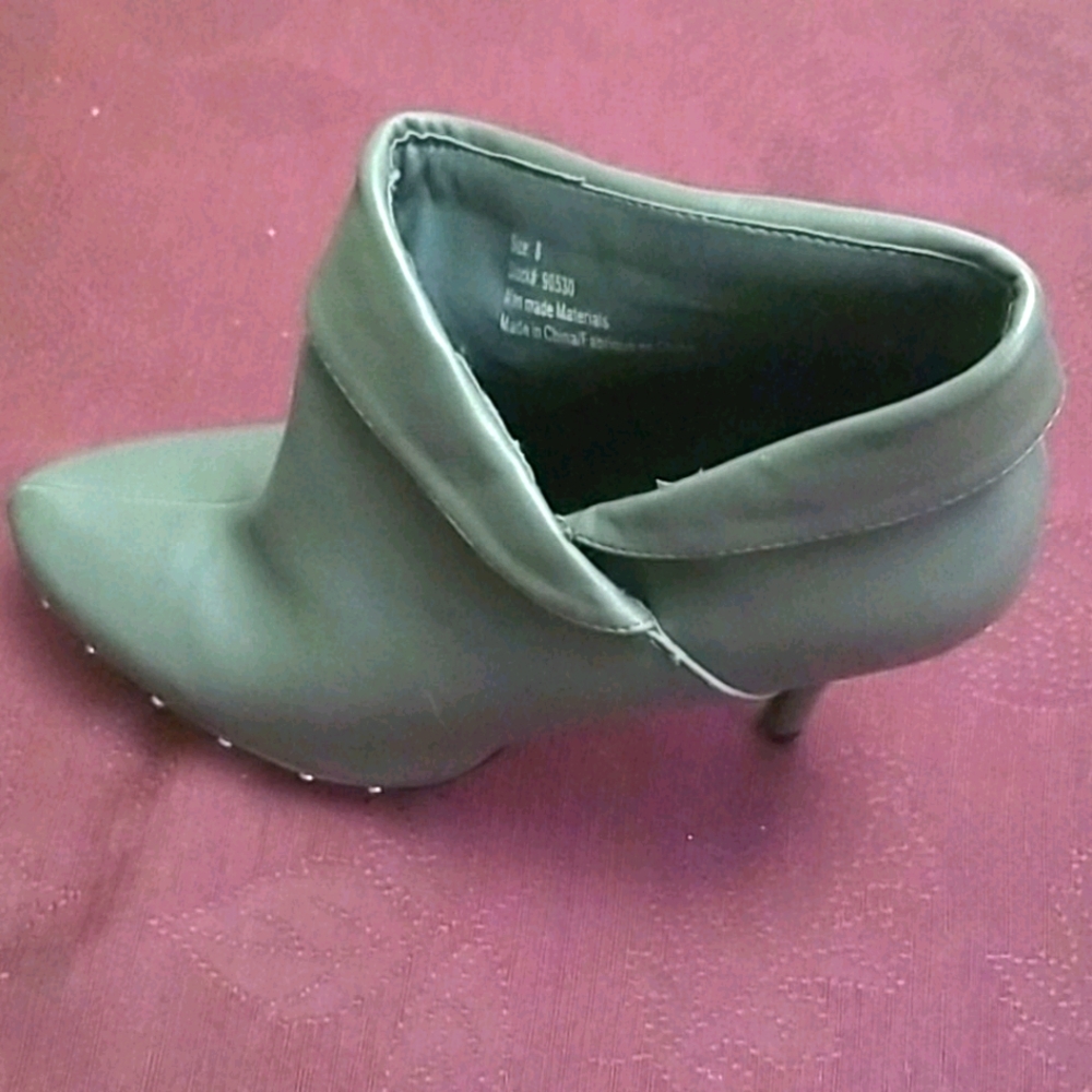 Maurice Grey Studded High Heel Booties
